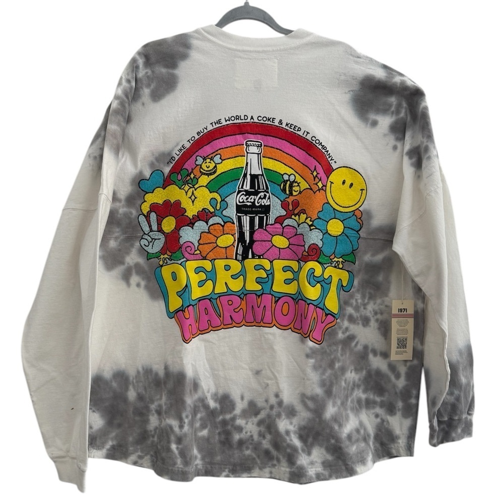 Coca-Cola 1971 The Unity Collection Unisex Gray White Tie-Dye Spirit Jersey XXL - Picture 1 of 7